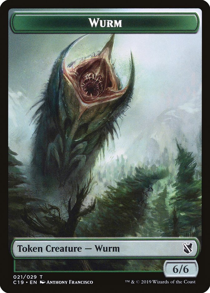 Beast (013) // Wurm Double-Sided Token [Commander 2019 Tokens] MTG Single Magic: The Gathering    | Red Claw Gaming