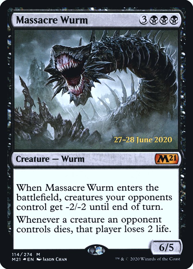 Massacre Wurm [Core Set 2021 Prerelease Promos] MTG Single Magic: The Gathering    | Red Claw Gaming