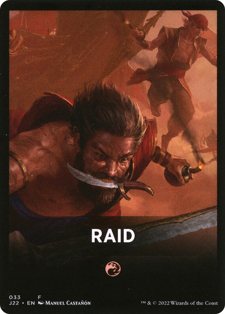 Raid Theme Card [Jumpstart 2022 Front Cards] MTG Single Magic: The Gathering    | Red Claw Gaming
