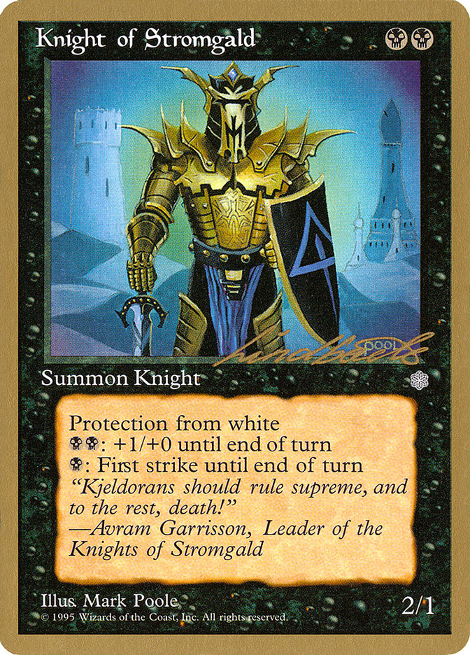 Knight of Stromgald (Leon Lindback) [Pro Tour Collector Set] MTG Single Magic: The Gathering    | Red Claw Gaming