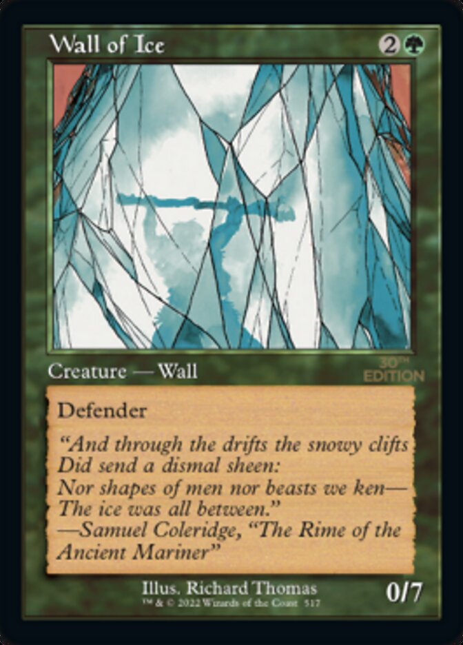 Wall of Ice (Retro) [30th Anniversary Edition] MTG Single Magic: The Gathering    | Red Claw Gaming