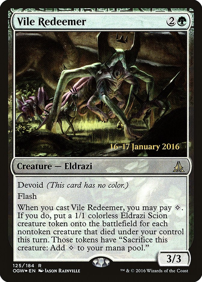 Vile Redeemer [Oath of the Gatewatch Prerelease Promos] MTG Single Magic: The Gathering    | Red Claw Gaming