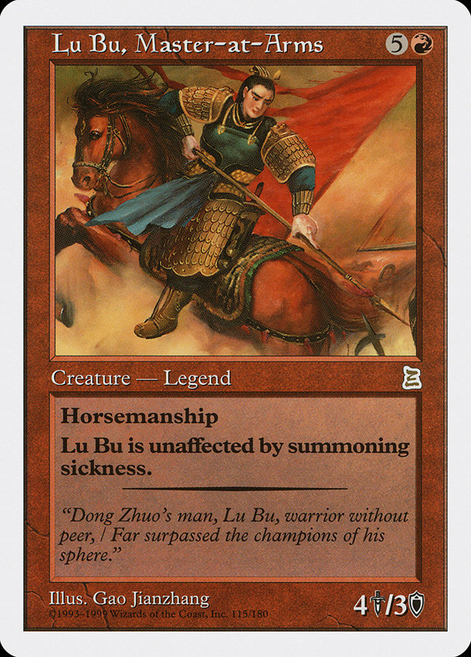 Lu Bu, Master-at-Arms [Portal Three Kingdoms] MTG Single Magic: The Gathering    | Red Claw Gaming
