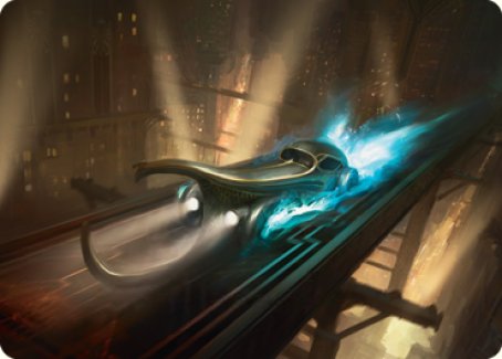 Run Out of Town Art Card [Streets of New Capenna Art Series] MTG Single Magic: The Gathering    | Red Claw Gaming