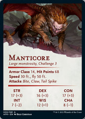 Manticore Art Card [Dungeons & Dragons: Adventures in the Forgotten Realms Art Series] MTG Single Magic: The Gathering    | Red Claw Gaming
