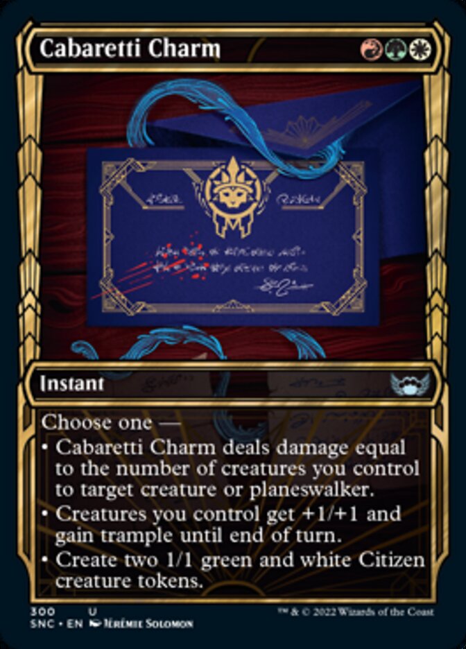 Cabaretti Charm (Showcase Golden Age) [Streets of New Capenna] MTG Single Magic: The Gathering    | Red Claw Gaming