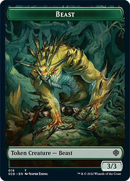 Beast // Beast Double-Sided Token [Starter Commander Decks] MTG Single Magic: The Gathering    | Red Claw Gaming