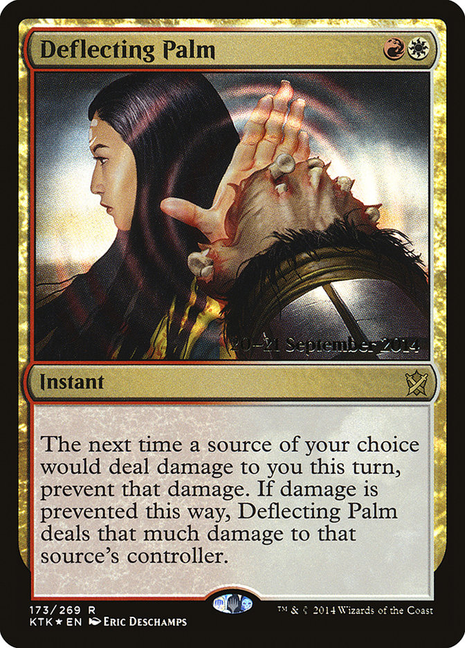 Deflecting Palm [Khans of Tarkir Prerelease Promos] MTG Single Magic: The Gathering    | Red Claw Gaming