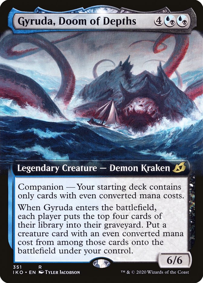 Gyruda, Doom of Depths (Extended Art) [Ikoria: Lair of Behemoths] MTG Single Magic: The Gathering    | Red Claw Gaming