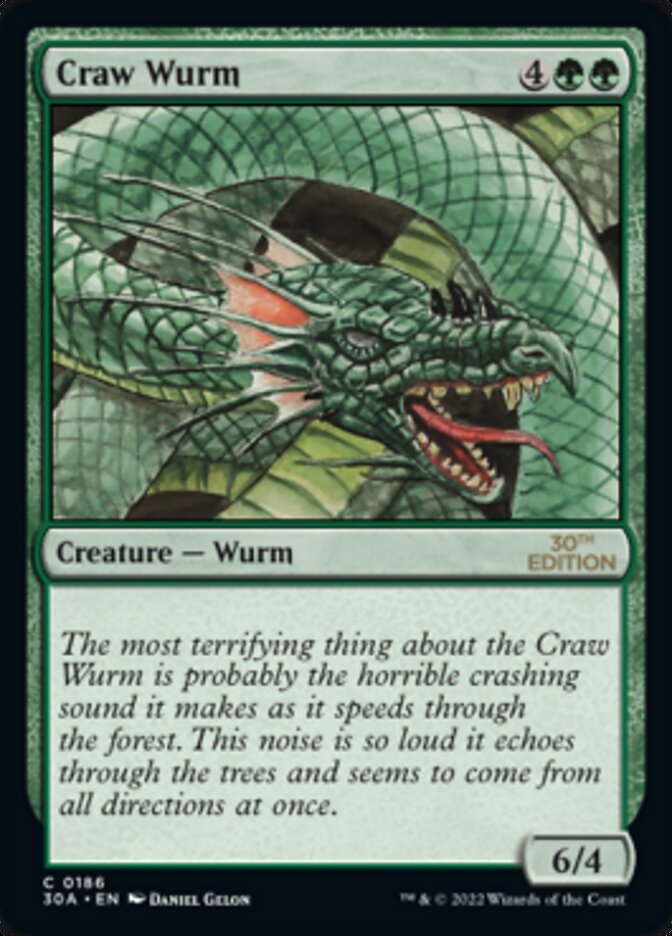 Craw Wurm [30th Anniversary Edition] MTG Single Magic: The Gathering    | Red Claw Gaming