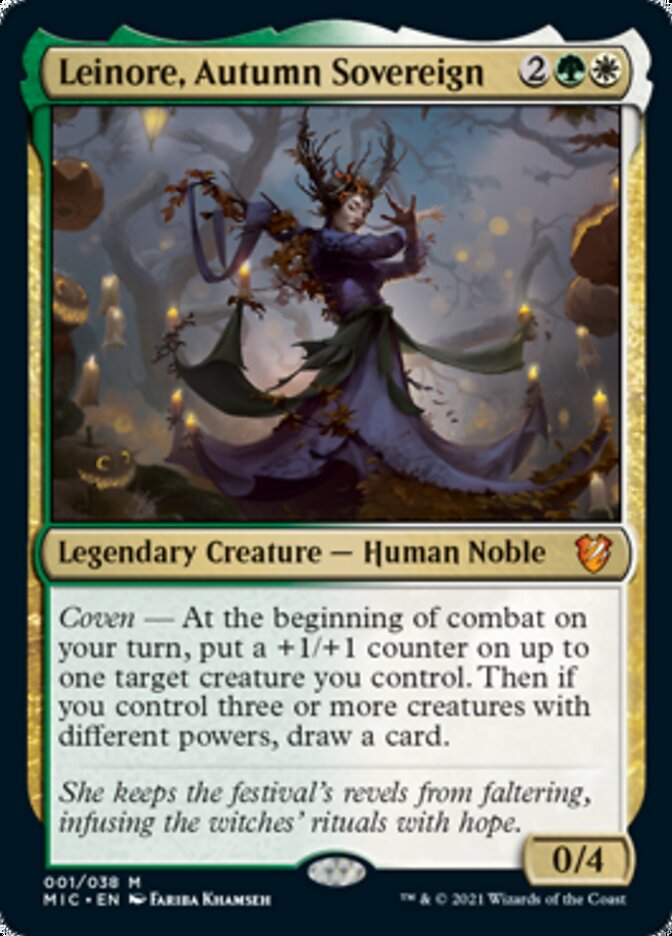 Leinore, Autumn Sovereign (Display Commander) [Innistrad: Midnight Hunt Commander] MTG Single Magic: The Gathering    | Red Claw Gaming
