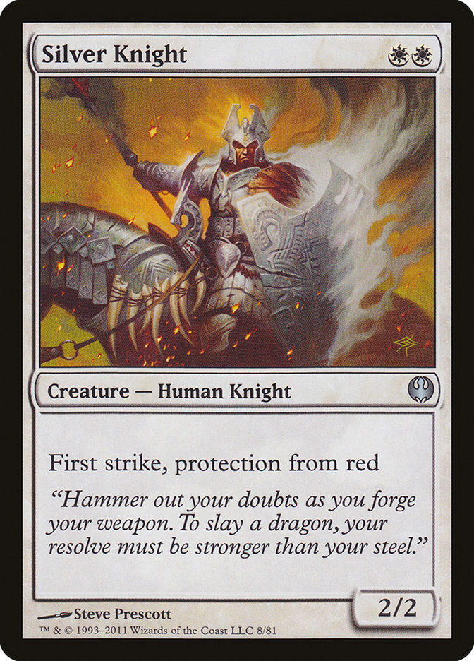 Silver Knight [Duel Decks: Knights vs. Dragons] MTG Single Magic: The Gathering    | Red Claw Gaming