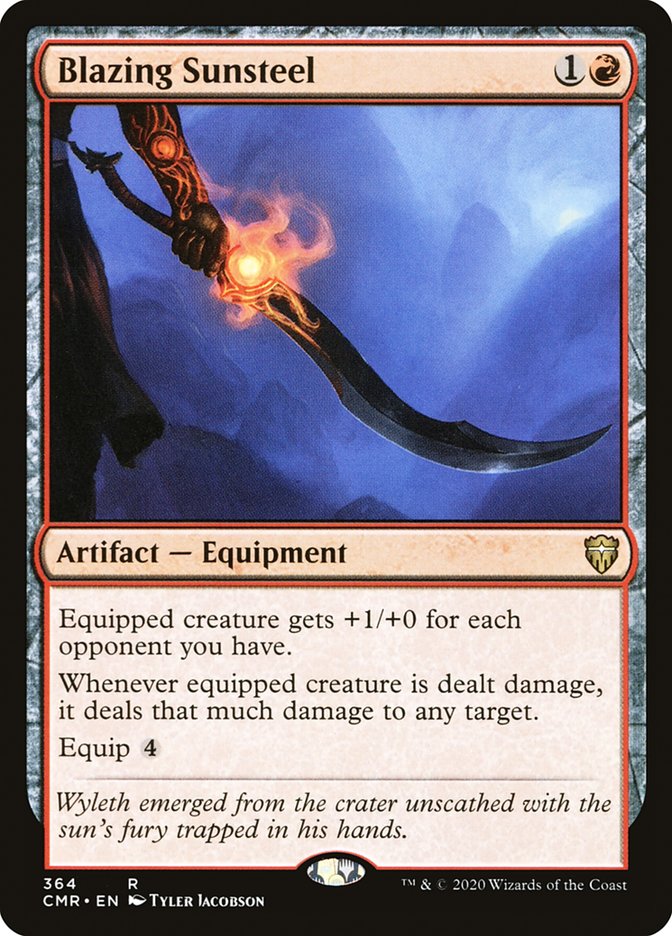 Blazing Sunsteel [Commander Legends] MTG Single Magic: The Gathering    | Red Claw Gaming