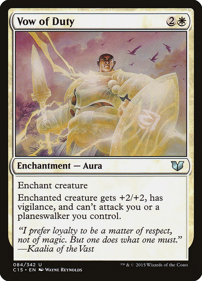 Vow of Duty [Commander 2015] MTG Single Magic: The Gathering    | Red Claw Gaming