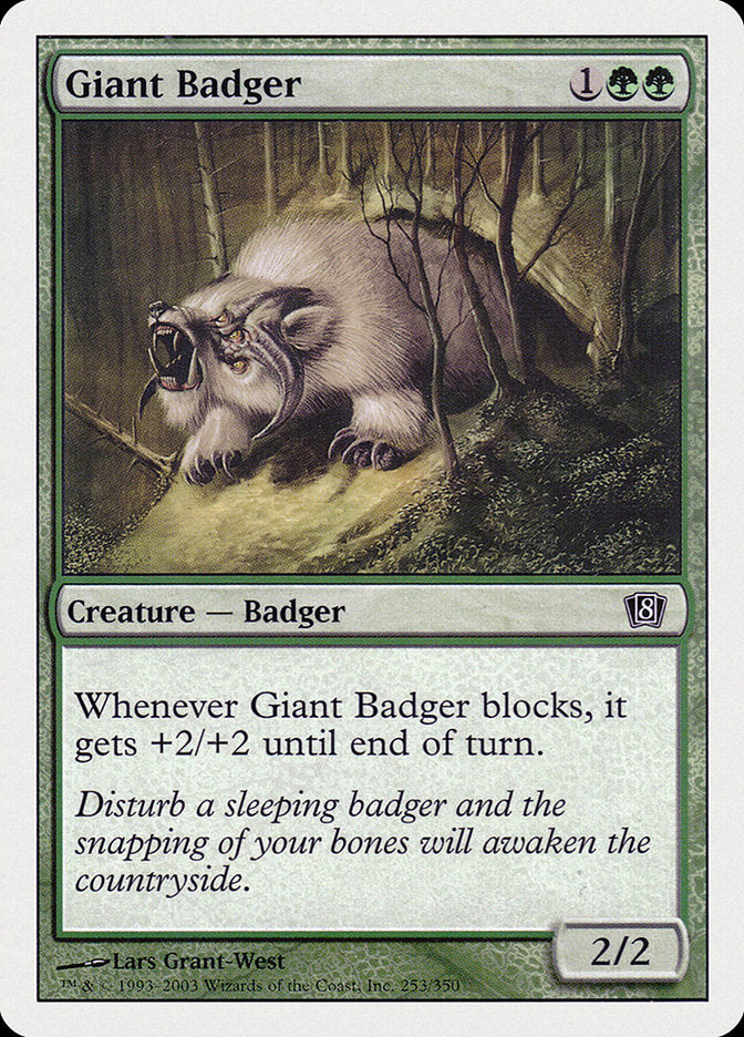 Giant Badger [Eighth Edition] MTG Single Magic: The Gathering    | Red Claw Gaming