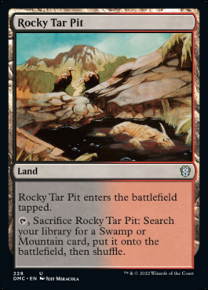 Rocky Tar Pit [Dominaria United Commander] MTG Single Magic: The Gathering    | Red Claw Gaming