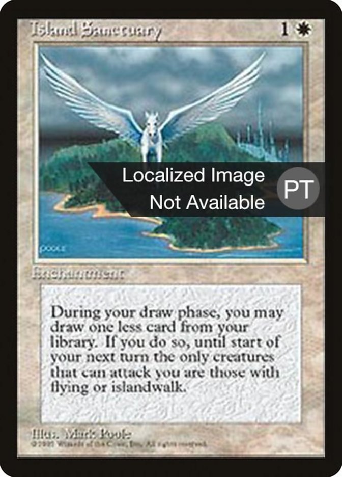 Island Sanctuary [Fourth Edition (Foreign Black Border)] MTG Single Magic: The Gathering    | Red Claw Gaming
