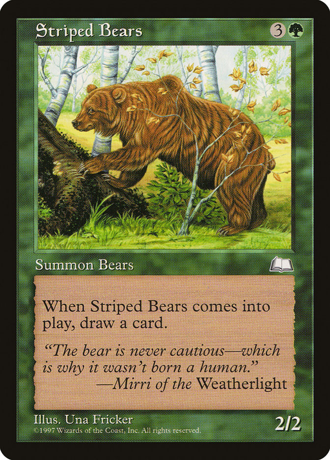 Striped Bears [Weatherlight] MTG Single Magic: The Gathering    | Red Claw Gaming