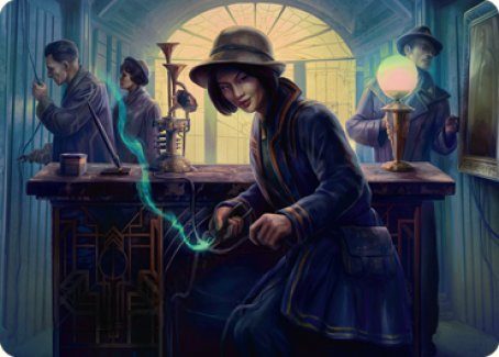 Wiretapping Art Card [Streets of New Capenna Art Series] MTG Single Magic: The Gathering    | Red Claw Gaming