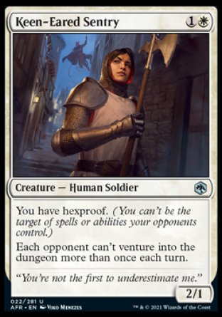 Keen-Eared Sentry [Dungeons & Dragons: Adventures in the Forgotten Realms] MTG Single Magic: The Gathering    | Red Claw Gaming