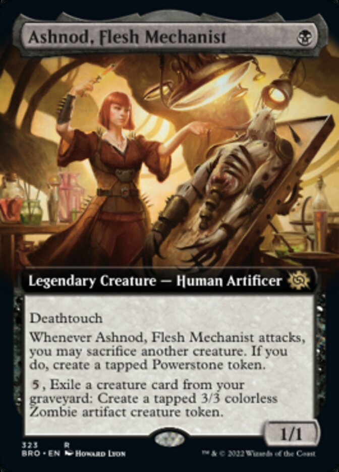 Ashnod, Flesh Mechanist (Extended Art) [The Brothers' War] MTG Single Magic: The Gathering    | Red Claw Gaming