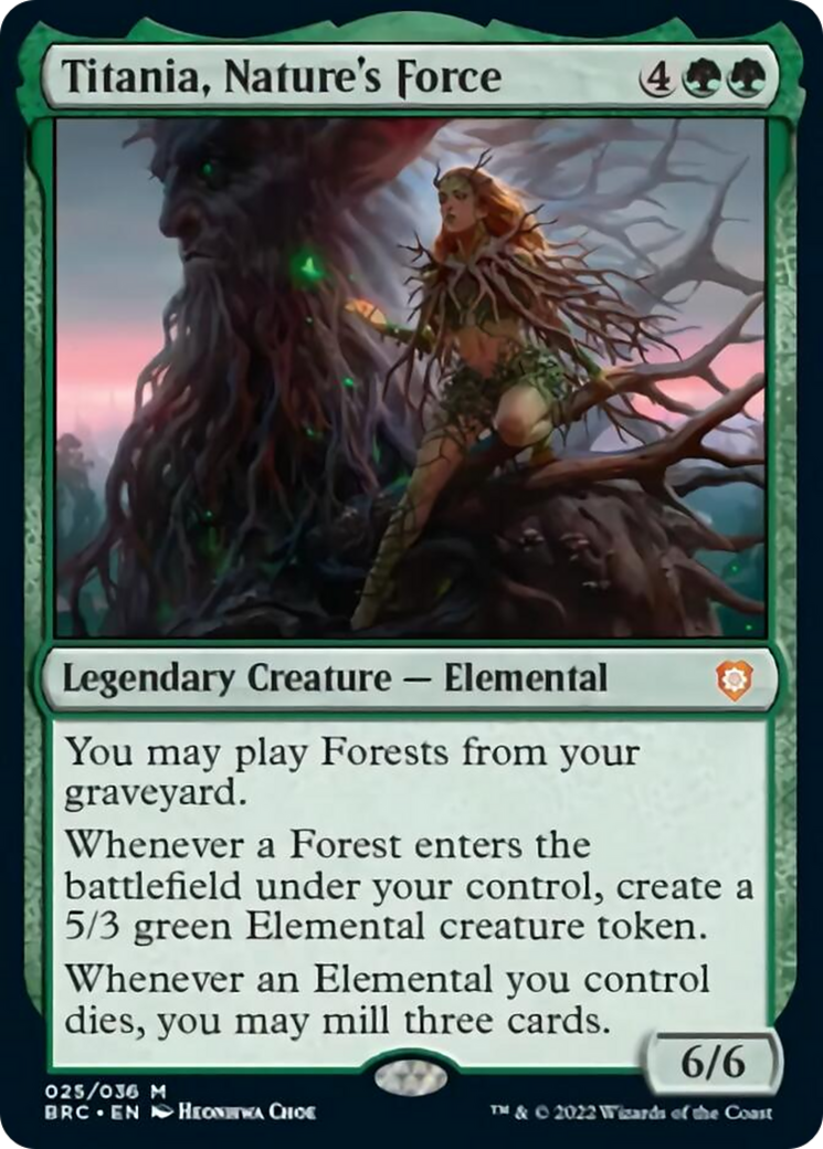 Titania, Nature's Force [The Brothers' War Commander] MTG Single Magic: The Gathering    | Red Claw Gaming