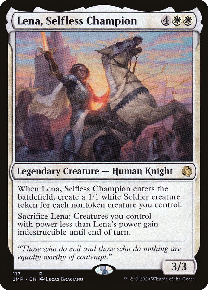 Lena, Selfless Champion [Jumpstart] MTG Single Magic: The Gathering    | Red Claw Gaming