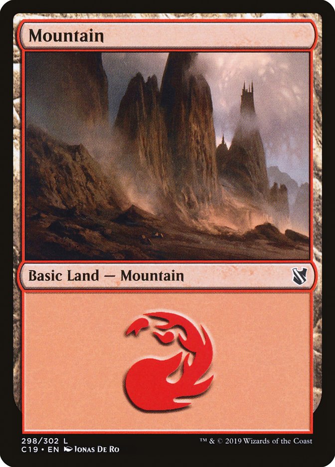 Mountain (298) [Commander 2019] MTG Single Magic: The Gathering    | Red Claw Gaming