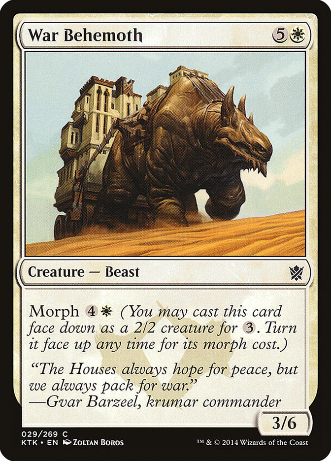 War Behemoth [Khans of Tarkir] MTG Single Magic: The Gathering    | Red Claw Gaming