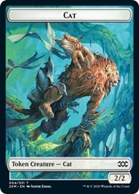 Cat // Copy Double-Sided Token [Double Masters Tokens] MTG Single Magic: The Gathering    | Red Claw Gaming