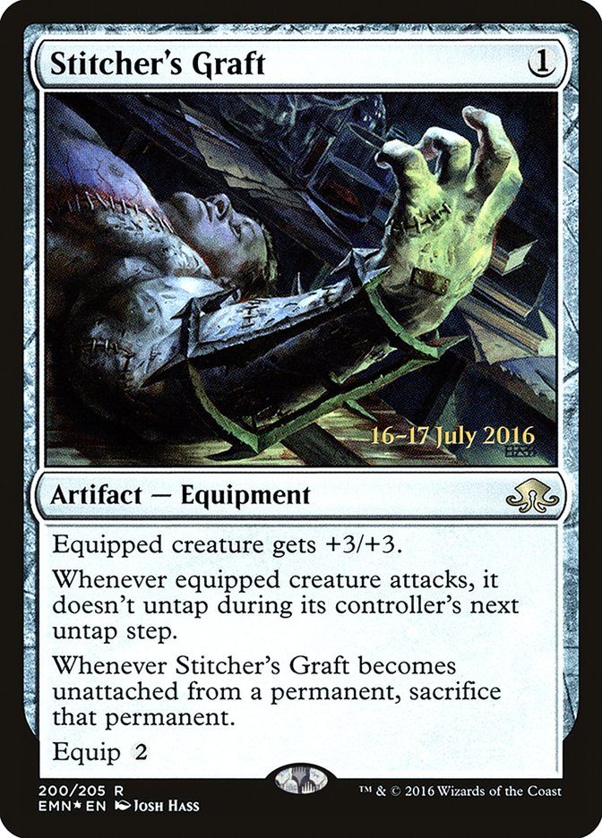 Stitcher's Graft [Eldritch Moon Prerelease Promos] MTG Single Magic: The Gathering    | Red Claw Gaming