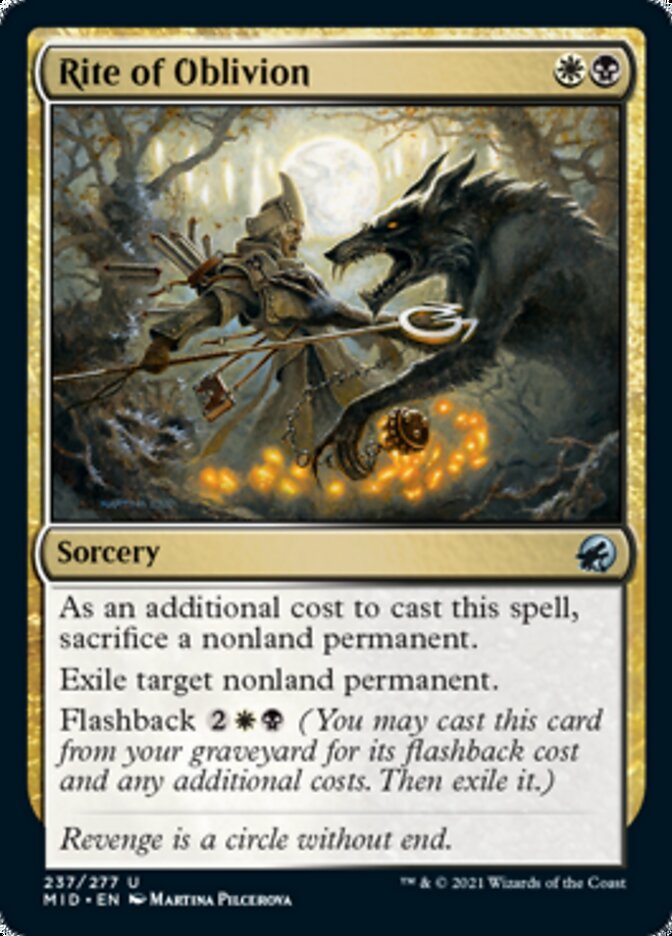 Rite of Oblivion [Innistrad: Midnight Hunt] MTG Single Magic: The Gathering    | Red Claw Gaming