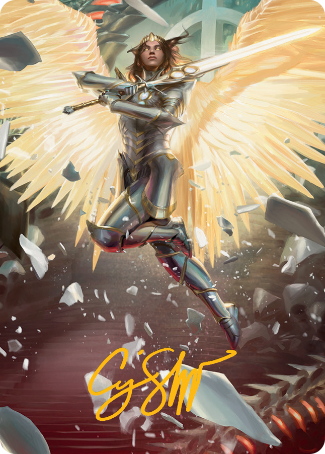 Archangel Elspeth Art Card (Gold-Stamped Signature) [March of the Machine Art Series] MTG Single Magic: The Gathering    | Red Claw Gaming