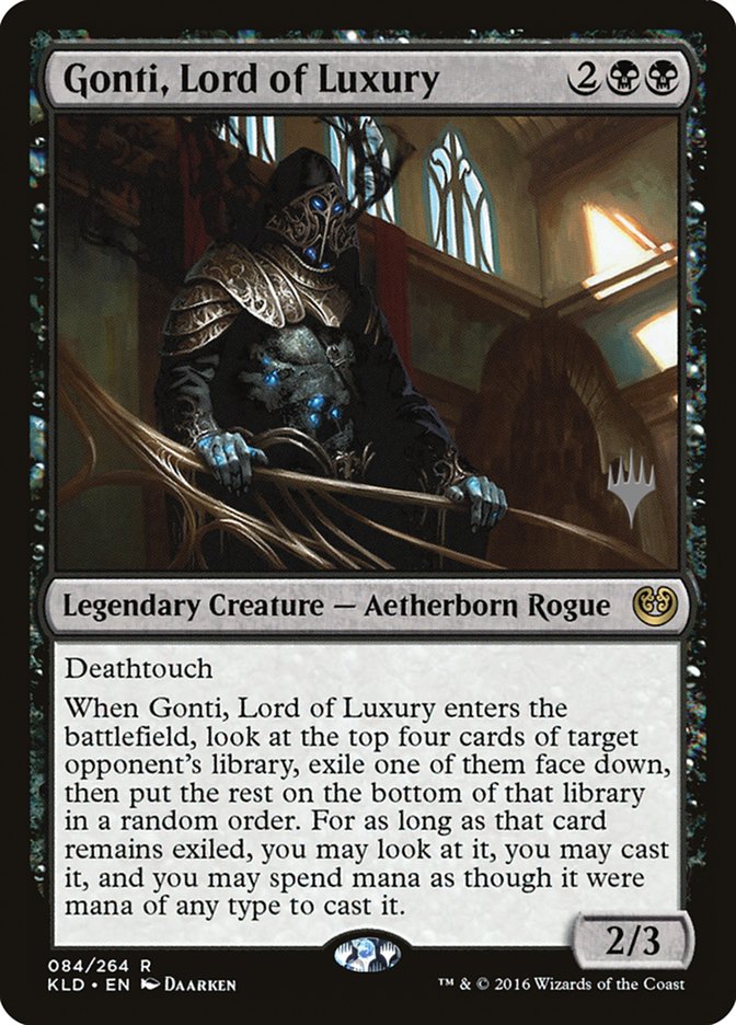 Gonti, Lord of Luxury (Promo Pack) [Kaladesh Promos] MTG Single Magic: The Gathering    | Red Claw Gaming
