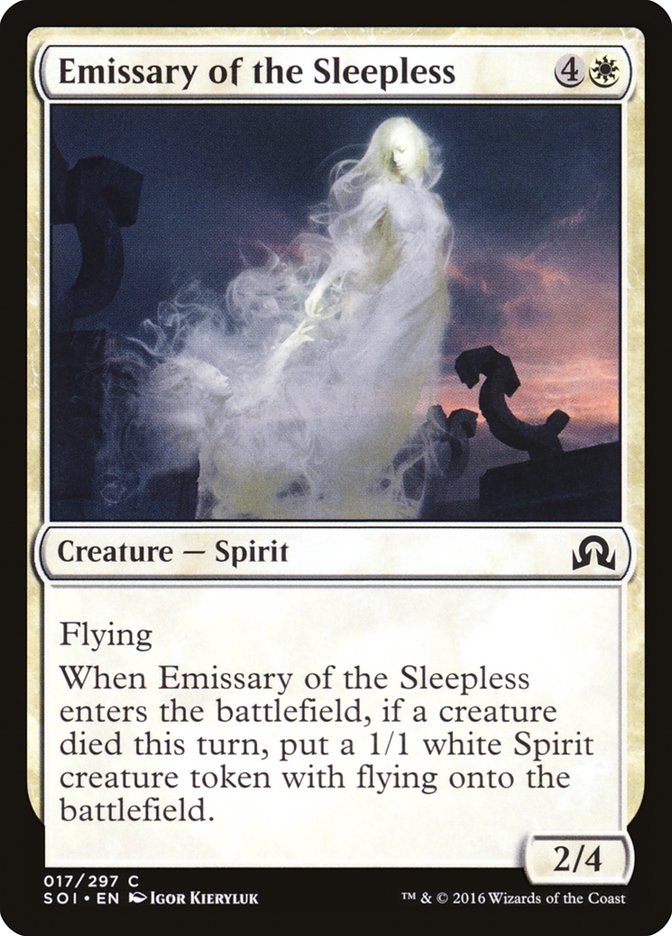 Emissary of the Sleepless [Shadows over Innistrad] MTG Single Magic: The Gathering    | Red Claw Gaming