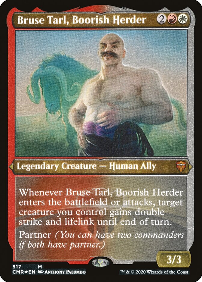 Bruse Tarl, Boorish Herder (Etched) [Commander Legends] MTG Single Magic: The Gathering    | Red Claw Gaming