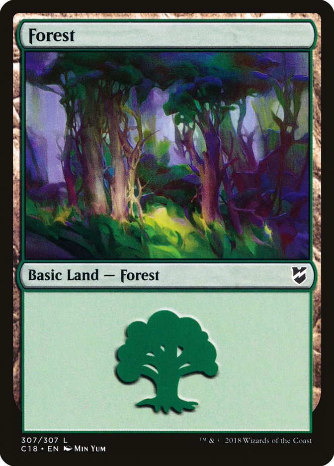 Forest (307) [Commander 2018] MTG Single Magic: The Gathering    | Red Claw Gaming