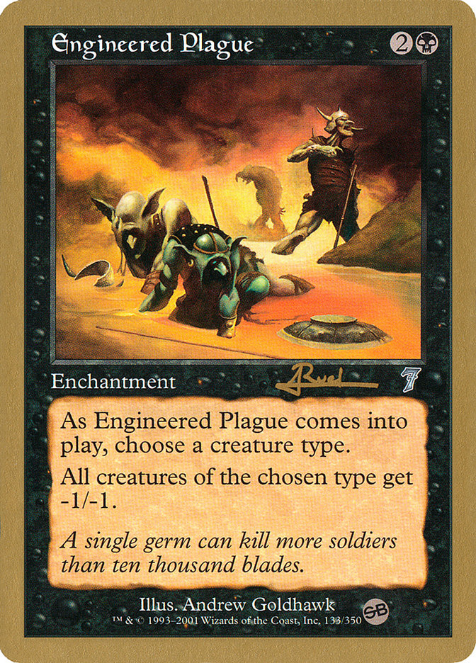 Engineered Plague (Antoine Ruel) (SB) [World Championship Decks 2001] MTG Single Magic: The Gathering    | Red Claw Gaming