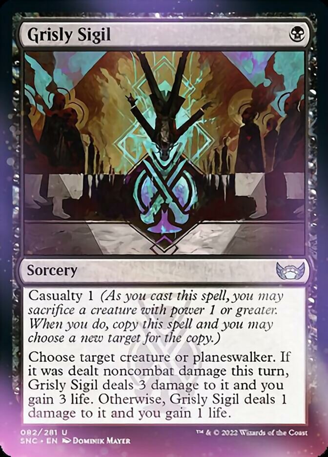 Grisly Sigil [Streets of New Capenna] MTG Single Magic: The Gathering    | Red Claw Gaming