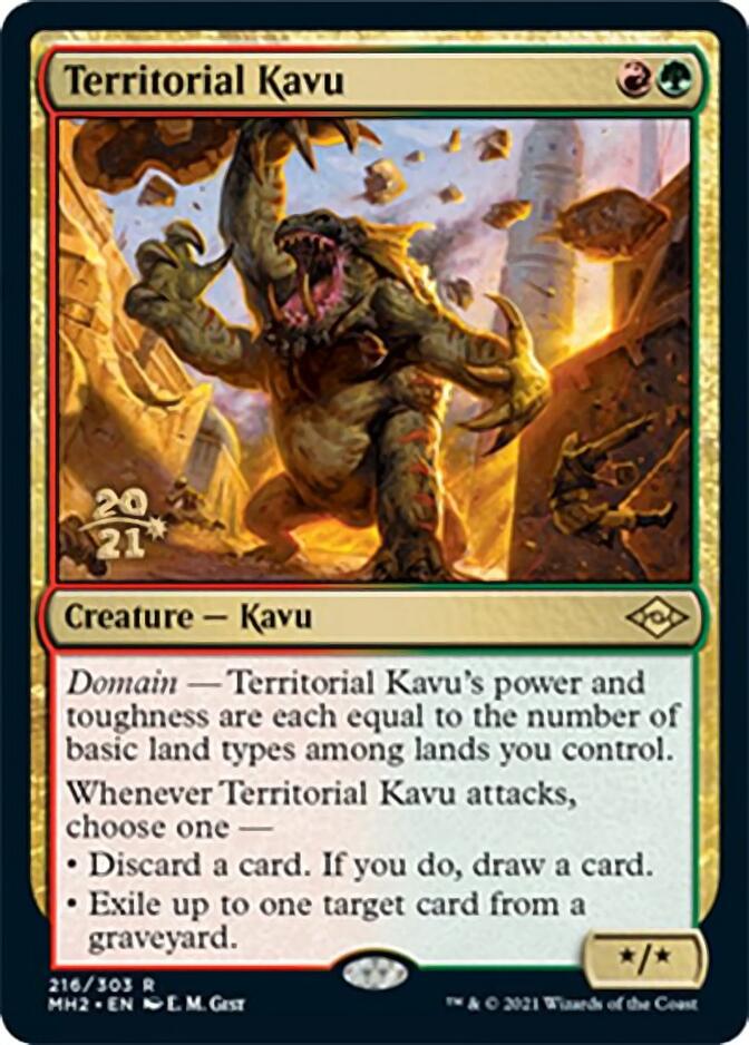 Territorial Kavu [Modern Horizons 2 Prerelease Promos] MTG Single Magic: The Gathering    | Red Claw Gaming