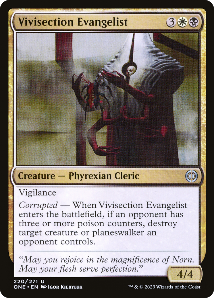 Vivisection Evangelist [Phyrexia: All Will Be One] MTG Single Magic: The Gathering    | Red Claw Gaming