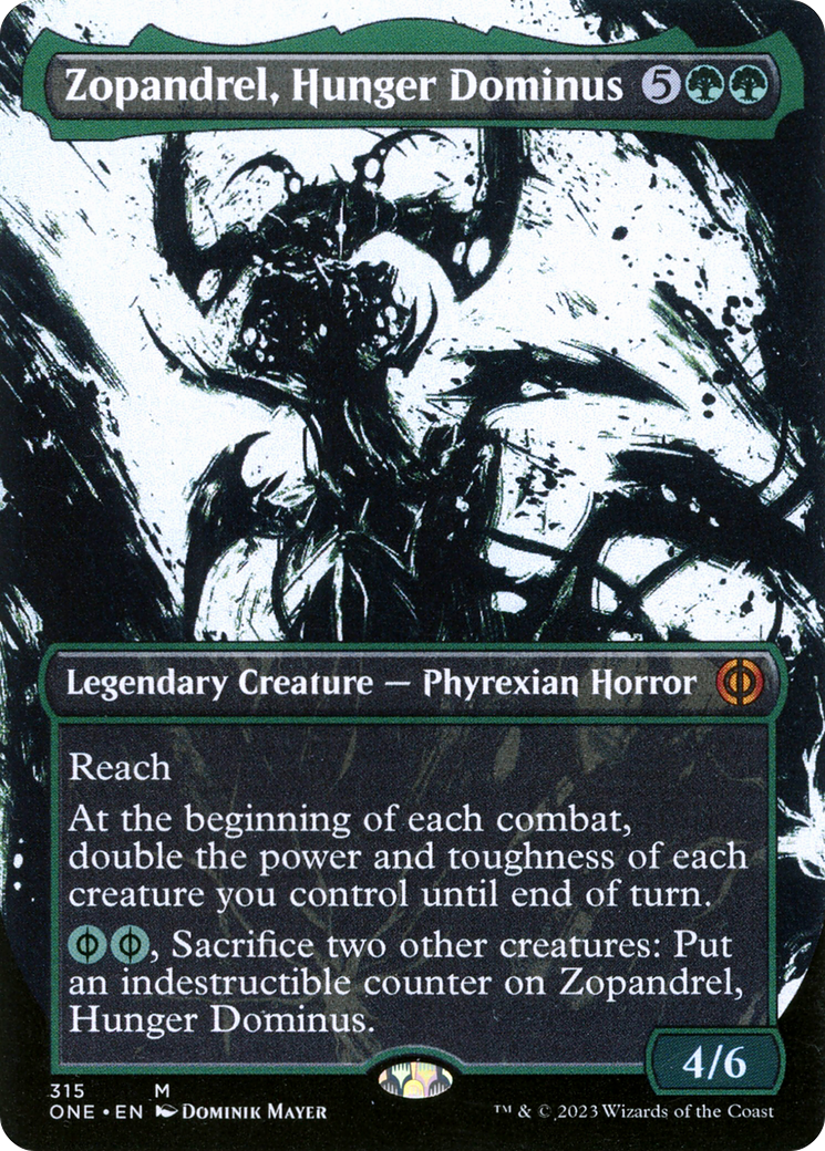 Zopandrel, Hunger Dominus (Borderless Ichor) [Phyrexia: All Will Be One] MTG Single Magic: The Gathering    | Red Claw Gaming