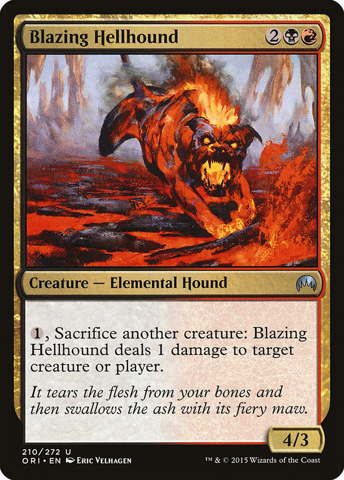 Blazing Hellhound [Magic Origins] MTG Single Magic: The Gathering    | Red Claw Gaming