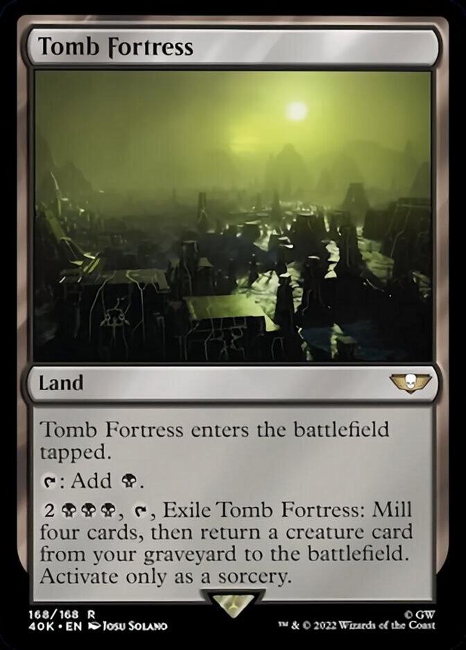 Tomb Fortress (Surge Foil) [Warhammer 40,000] MTG Single Magic: The Gathering    | Red Claw Gaming