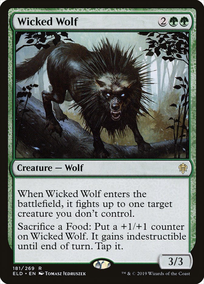Wicked Wolf [Throne of Eldraine] MTG Single Magic: The Gathering    | Red Claw Gaming