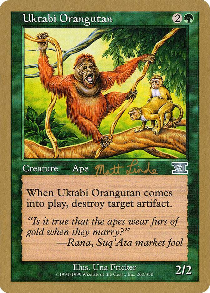 Uktabi Orangutan (Matt Linde) [World Championship Decks 1999] MTG Single Magic: The Gathering    | Red Claw Gaming