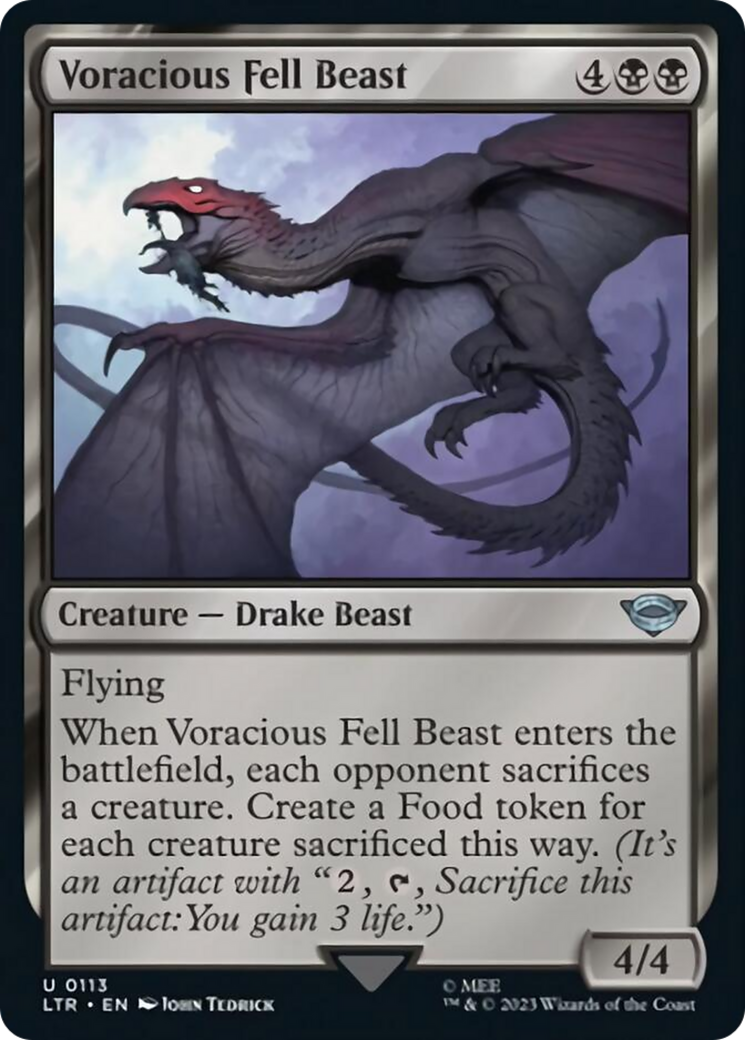 Voracious Fell Beast [The Lord of the Rings: Tales of Middle-Earth] MTG Single Magic: The Gathering    | Red Claw Gaming