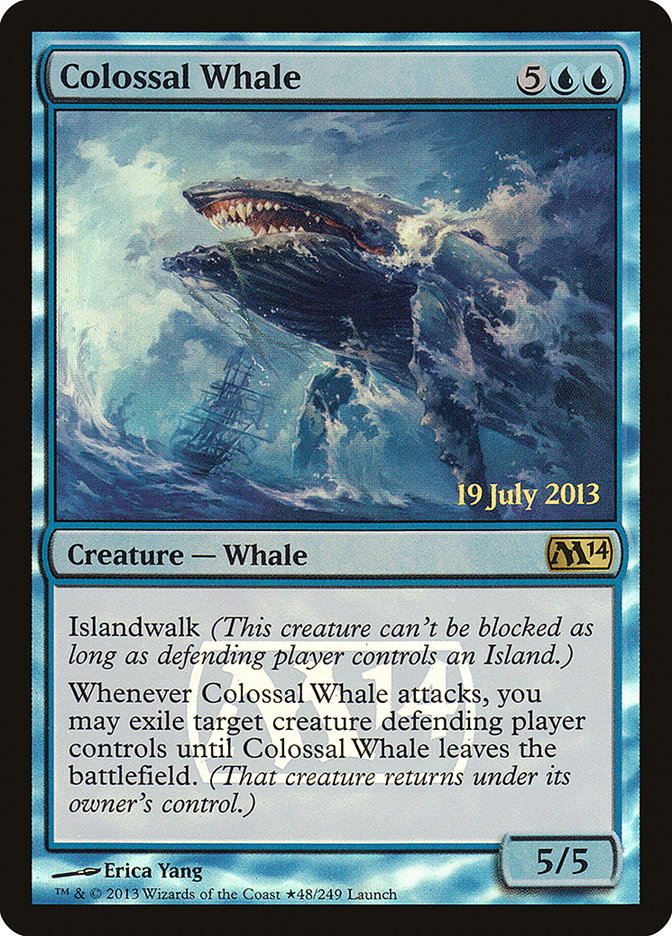 Colossal Whale [Magic 2014 Prerelease Promos] MTG Single Magic: The Gathering    | Red Claw Gaming
