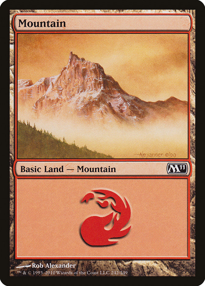 Mountain (242) [Magic 2011] MTG Single Magic: The Gathering    | Red Claw Gaming