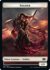 Zombie // Soldier Double-Sided Token [Double Masters 2022 Tokens] MTG Single Magic: The Gathering    | Red Claw Gaming